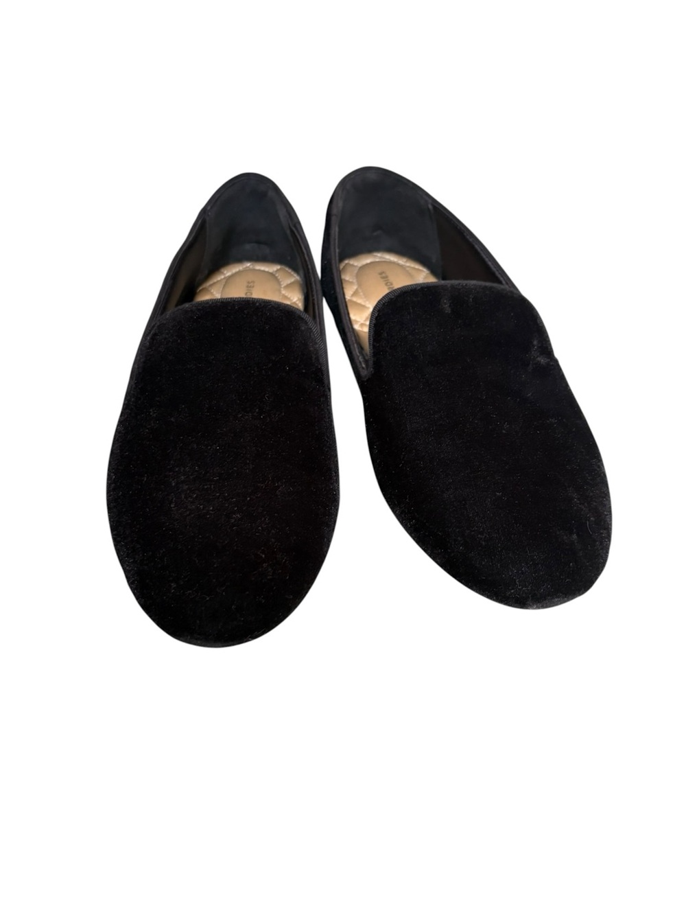 Birdies The Starling Black Velvet Loafers Flats Size 9 Wide EUC